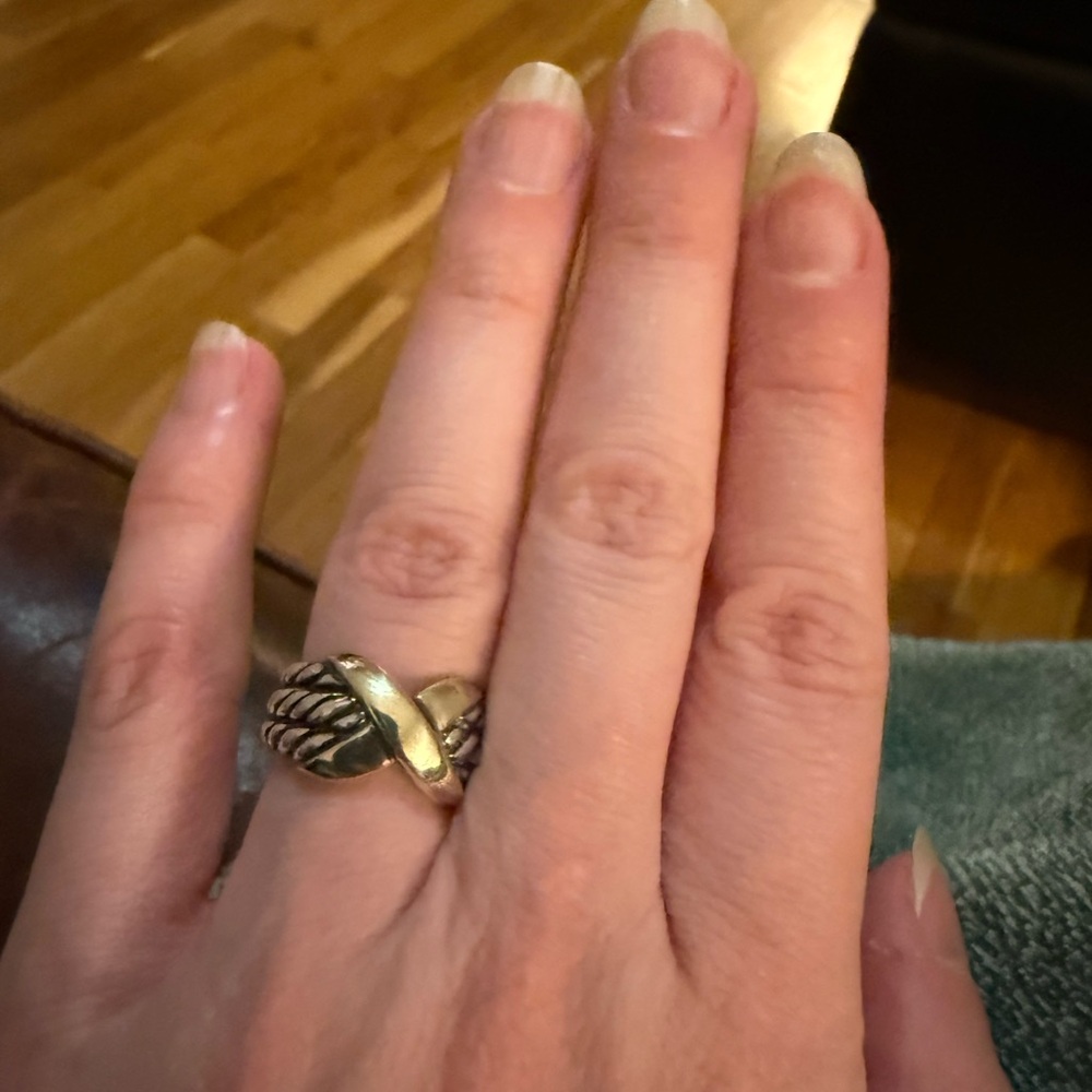 David Yurman Silver and Gold Ring - Picture 3 of 4